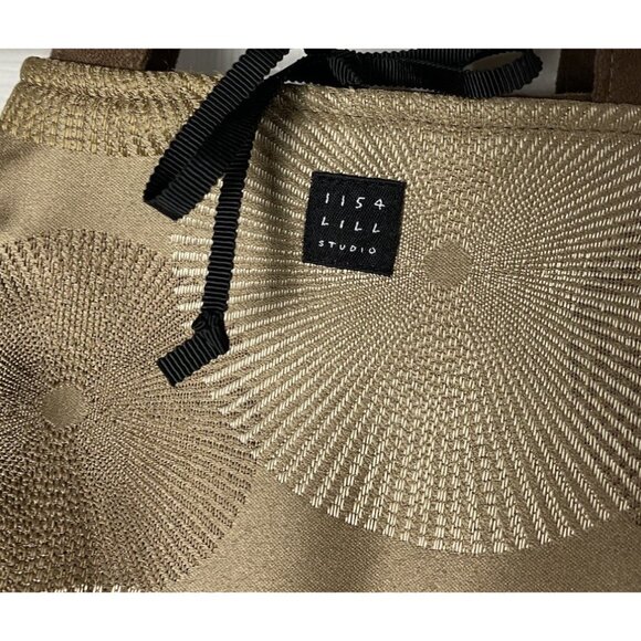 lisa lill studio purse Women’s One Of A Kind Custom Make Mini Fabric Tote Gold - Picture 4 of 10